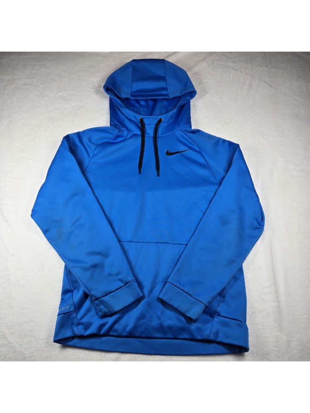 Nike Swoosh Dri-Fit Men's Blue Hooded Sweatshirt Hoodie - Size Small